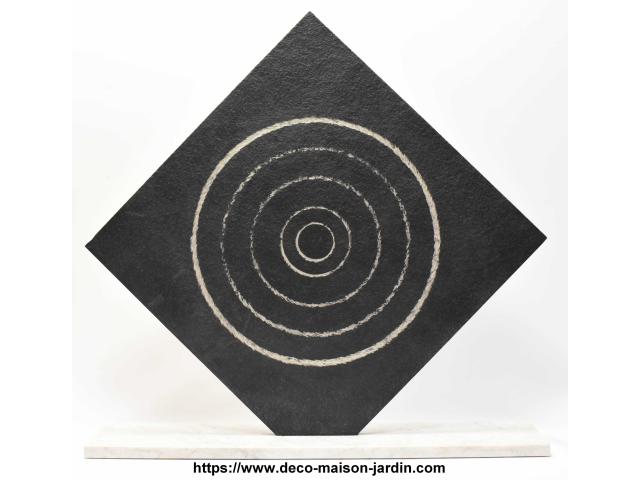 Photo Sculpture Ardoise Marbre et Peinture Argent - Tableau image 1/3