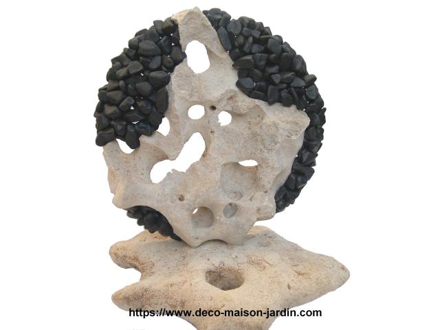 Photo Sculpture en Marbre Noir - Statue - Décoration Maison image 1/5