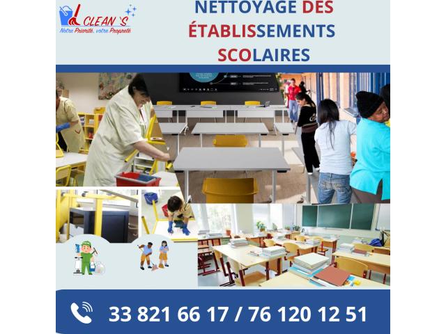 SERVICE DE NETTOYAGE POUR ÉCOLES, UNIVERSITÉS, PRÉSCOLAIRES ET LYCÉES