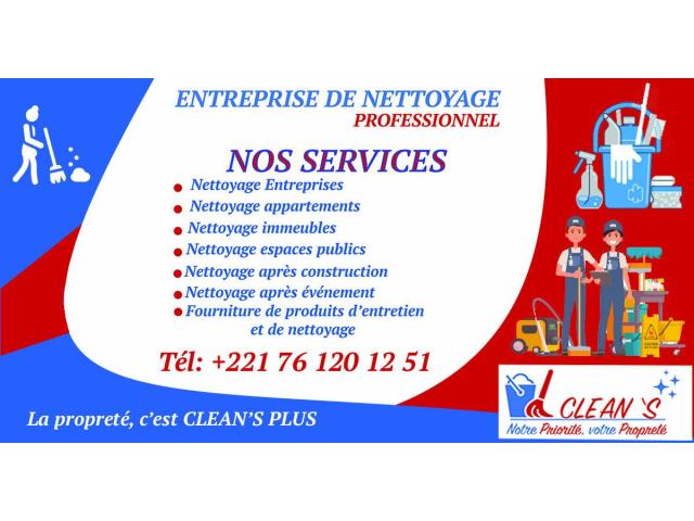 SERVICE DE NETTOYAGE SUR DAKAR