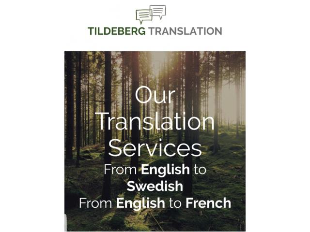 Service de traduction anglais-français, anglais suédois