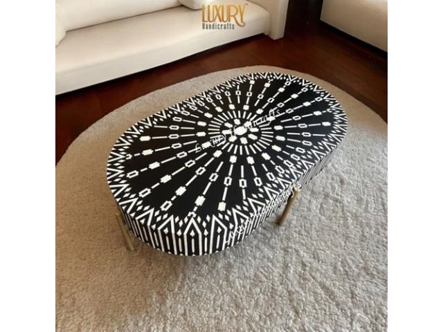 Photo Shop Bone Inlay Coffee Tables for a Unique Centerpiece image 1/1