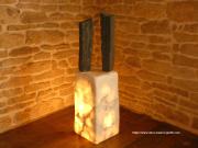 Annonce Skulptur aus Marmor und Serpentin – Leuchte