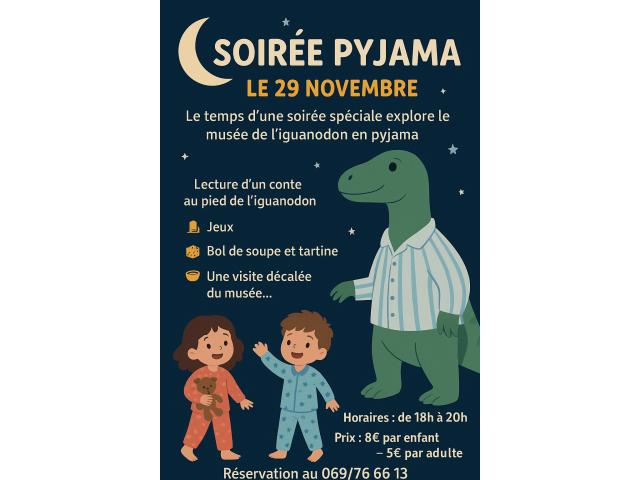 Soirée Pyjama au Musée de l'Iguanodon