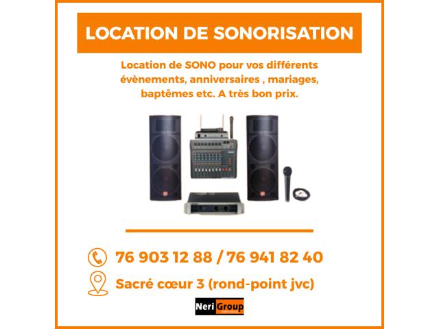SONORISATION A LOUER AU SENEGAL