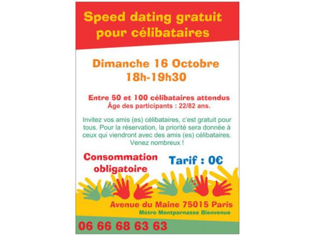 Speed dating gratuit pour célibataires de 22/82 ans
