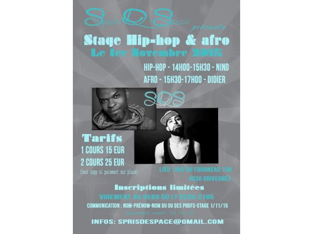 Stage de Hip-Hop & Afro dimanche 01/11/2015