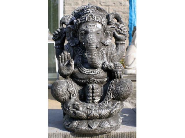 statue de Ganesh en pierre et résine - H: 50 cm