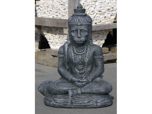 Photo statue de Hanuman en pierre - H: 45 cm image 1/4