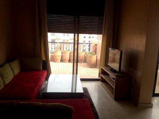 Studio meublé avec terrasse a louer a gueliz marrakech