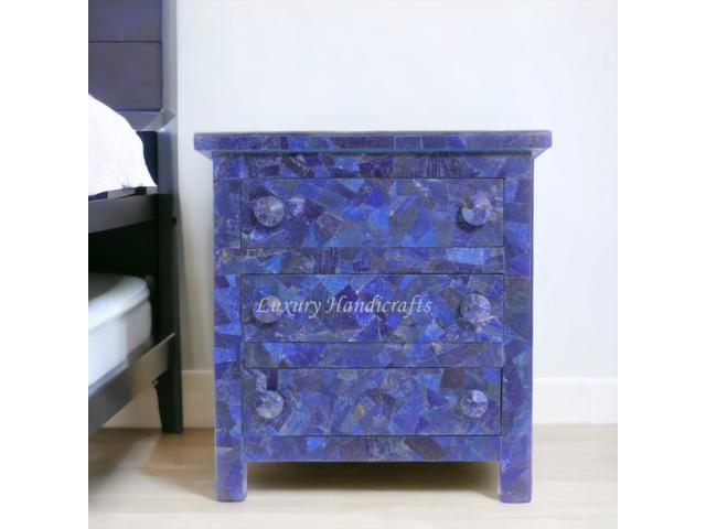 Stylish Marble Gems Nightstand: Perfect Bedside Addition