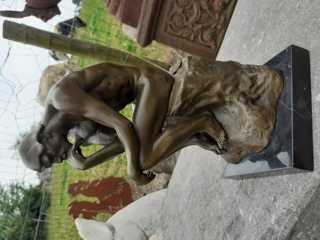 SUPERBE BRONZE SUR SOCLE,LE PENSEUR DE RODIN