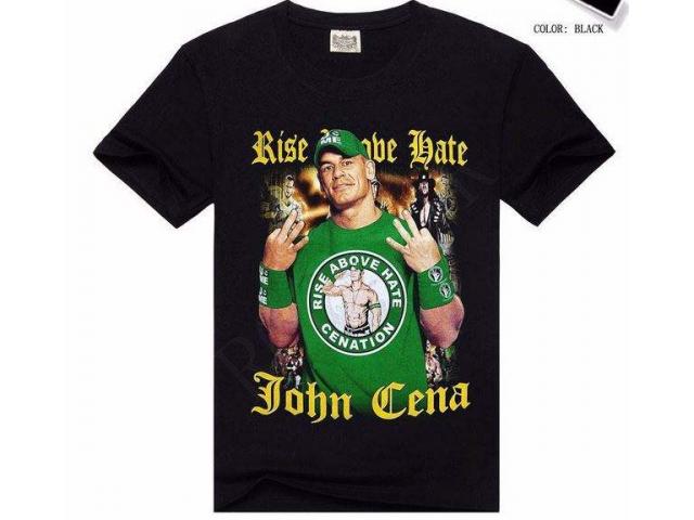 T-shirt en coton imprimé style 3D à manches courtes John Cena