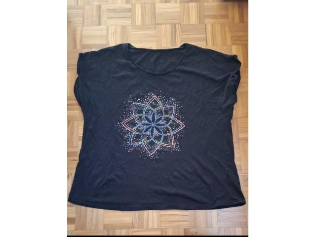 T-shirt noir Buffalo motif mandala Neuf