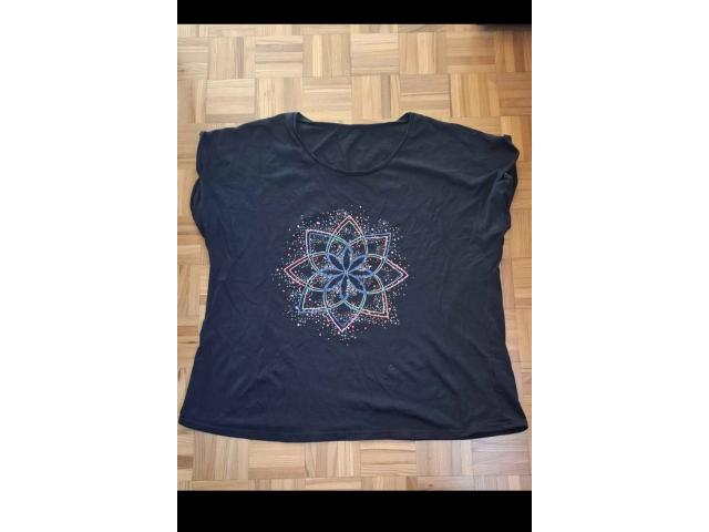 T-shirt noir Buffalo motif mandala Neuf