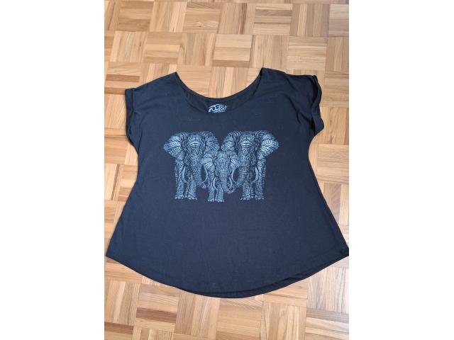 T-shirt noir éléphants