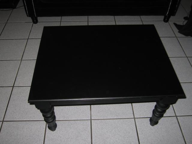 Photo table basse bois noir image 1/2
