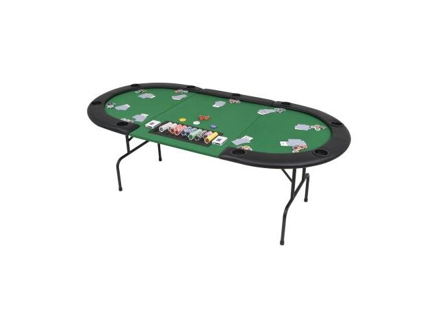 Photo Table de Poker pliable et transportable feutrine verte table poker transportable table poker gente t image 1/6