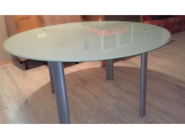 Table ronde de 140cm en verre