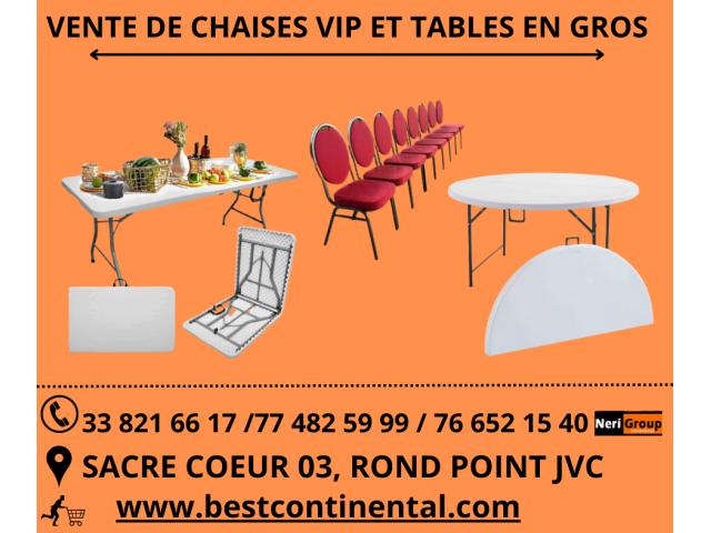 TABLES ET DE CHAISES VIP DE QUALITE PREMIUM EN GROS