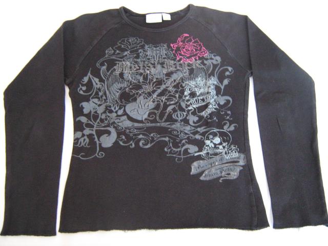 Tee-shirt motif gris & rose