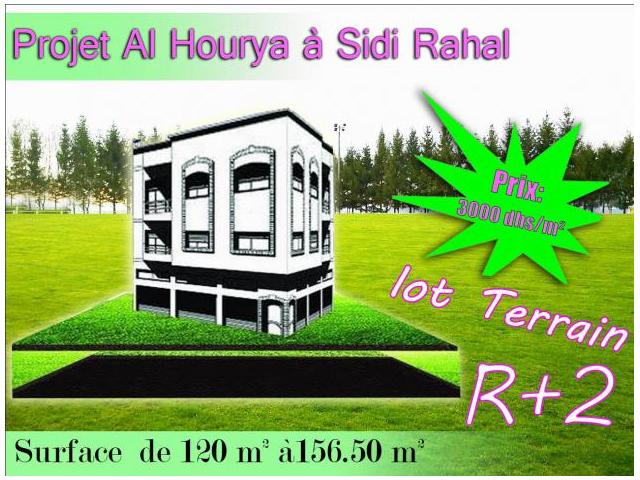 Terrain 152 m² à sidi rahhal