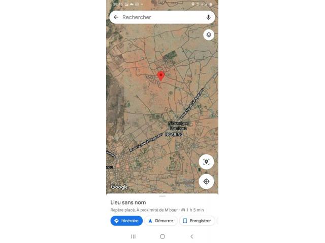Terrain 600 mètres carrés délibération à Nguérigne