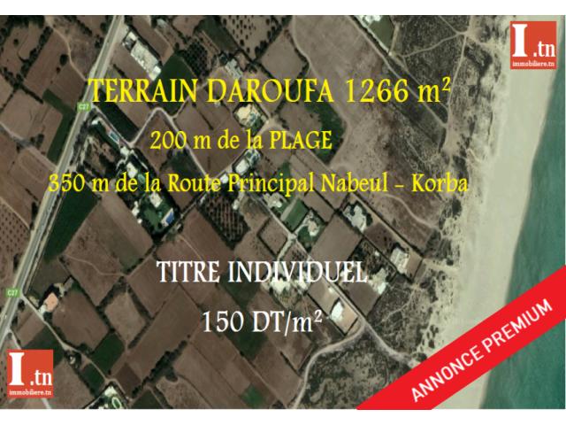 Terrain Daroufa Plage Nabeul