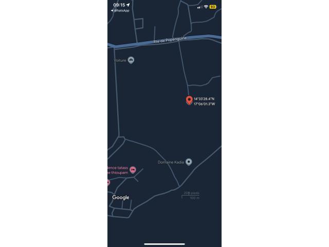 Terrain de 300 mètres carrés à vendre à Popenguine Sénégal