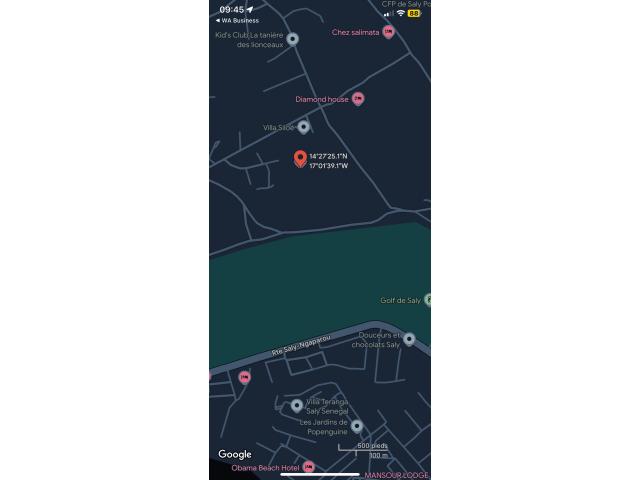 Terrain de 300 mètres carrés à vendre à Saly Sénégal