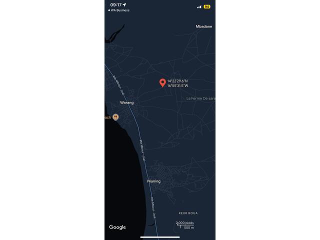 Terrain de 300 mètres carrés à vendre à Warang Sénégal