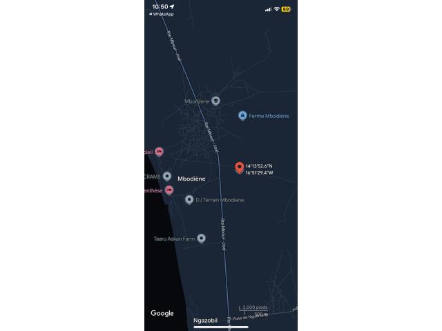 Terrain de 600 mètres carrés à vendre à Mbodiène Sénégal