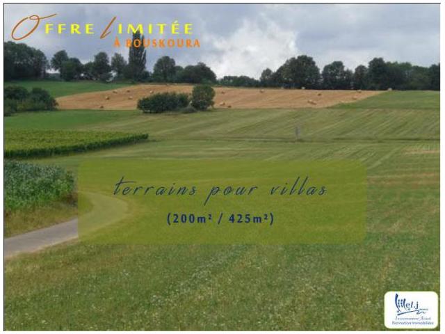 Terrain pour villa de 375 m2 à Bouskoura