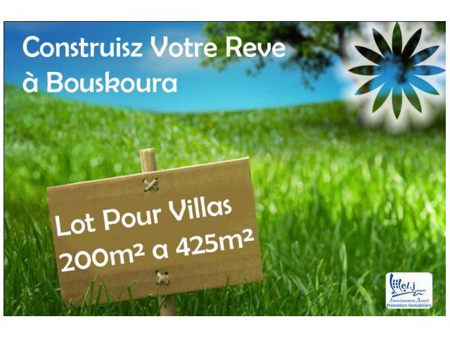 Terrain pour villa R+1 à BOUSKOURA