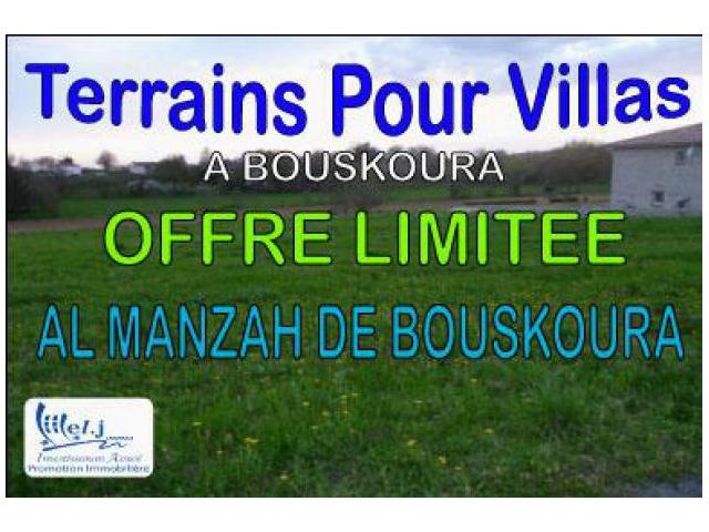 Terrain pour villa R+1 à BOUSKOURA