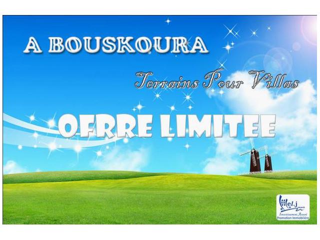 Terrain pour villa R+1 à BOUSKOURA