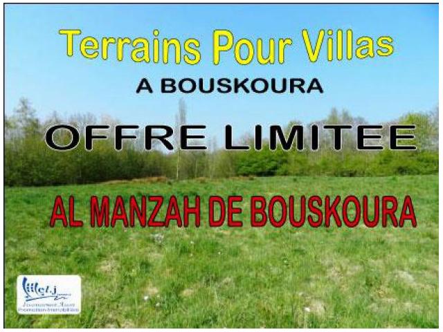Terrain pour villa R+1 à BOUSKOURA