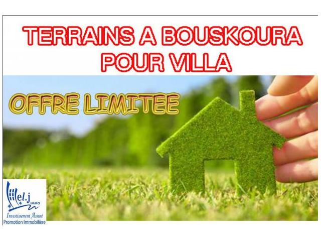 Terrain pour villa R+1 à BOUSKOURA