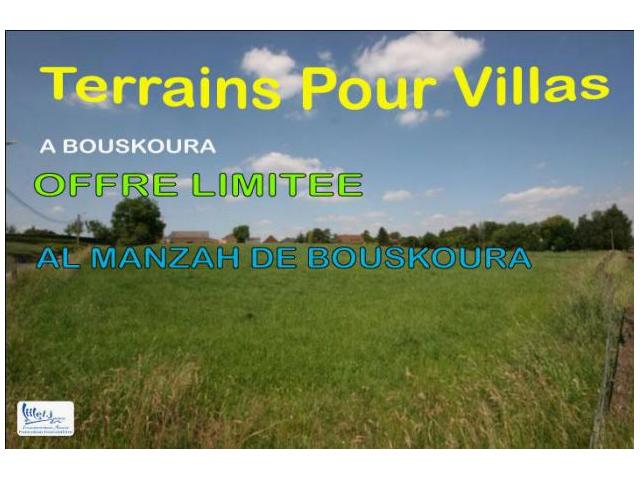 Terrain pour villa R+1 à BOUSKOURA