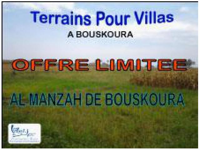 Terrain pour villa R+1 à BOUSKOURA