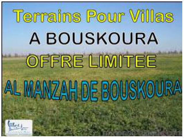 Terrain pour villa R+1 à BOUSKOURA