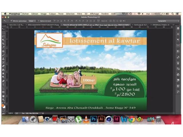terrains commercials de 100 m2 à bir jdid