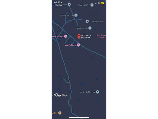 Terrains de 687 mètres carrés à vendre à Ndiorokh Sénégal