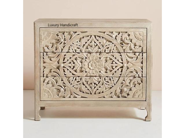 The Charm of Handcarved Wooden Chest of Drawers