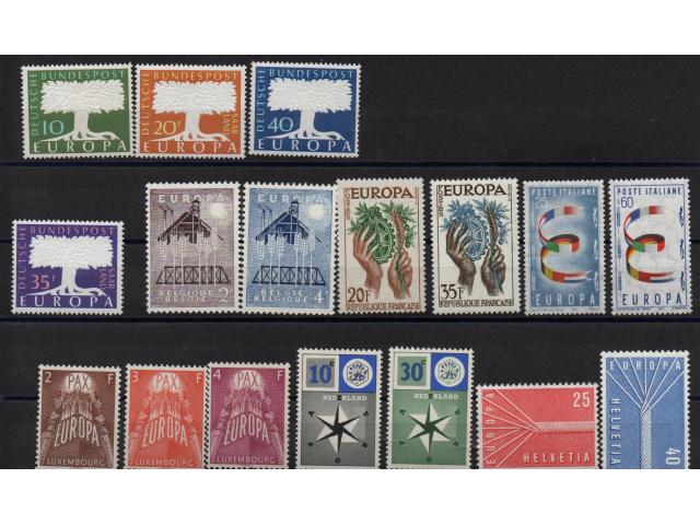 Timbres  Europa de l' année 1957