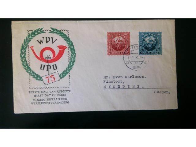 Timbres Nederland sur lettre 1949
