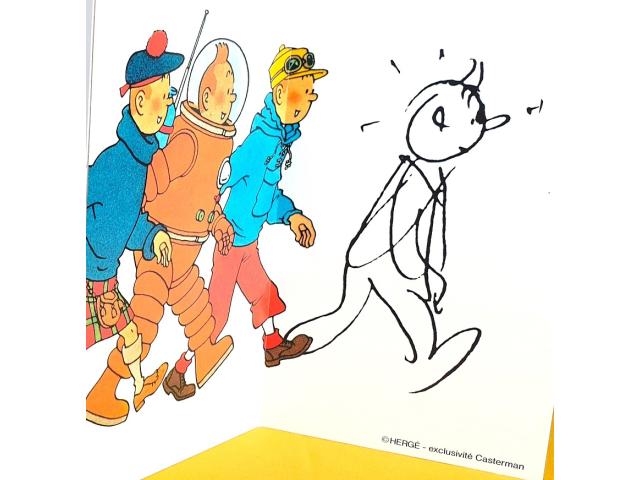 Tintin 1986 ❖ PLV 67 cm x 28 cm ❖ 8 personnages ~ Hergé