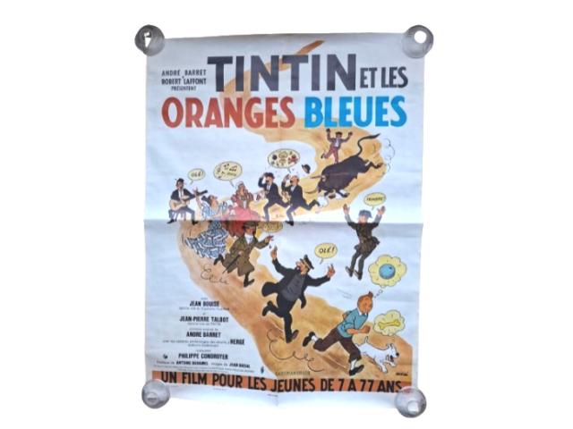 Photo Tintin et les oranges bleues ❖ Affiche ❖ Hergé format 60x80 cm image 1/5