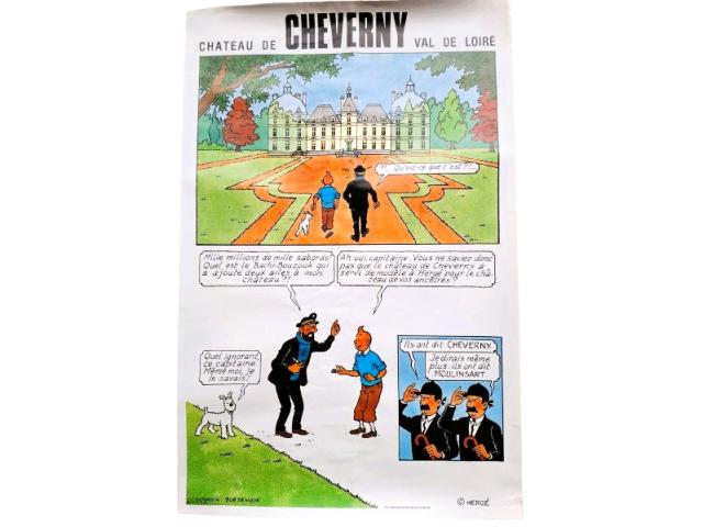 Tintin ✅ Château Moulinsart / Cheverny  ❖ 41,5 x 61 cm