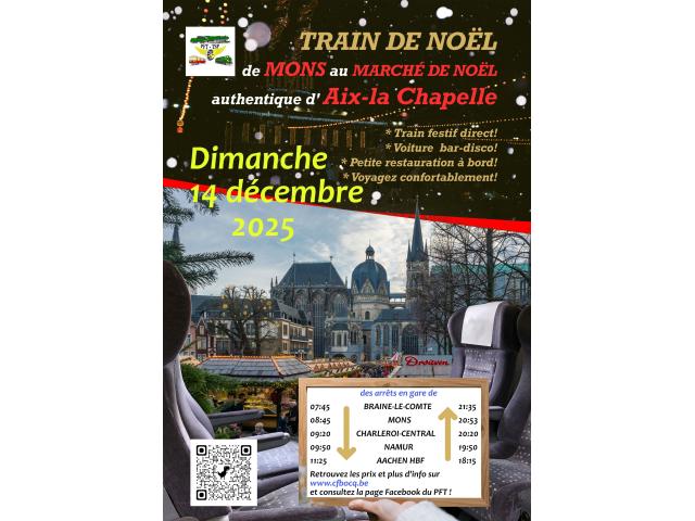 Train vers Aix-la-Chapelle et son marché de Noël